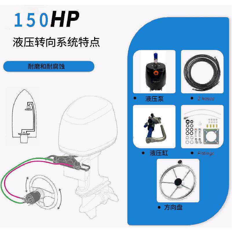 游艇1NBK50H液转压系统套装液压P方向舵系统总成舷外发动机向船舵