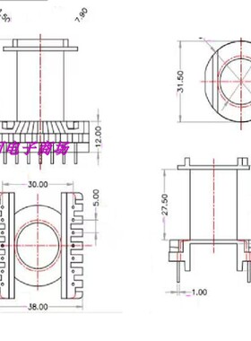 ER4220骨架电源变压器磁芯骨架 立式7-7十套一包