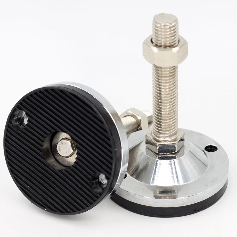 重型减震脚杯m20镀铬防滑固定地脚m24机器设备带安装孔调节脚m30