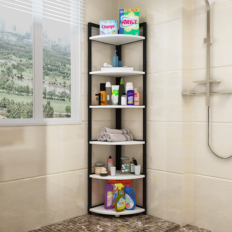 浴室置物架卫生间收纳架洗手间脸盆架子落地多层防水三角储物架柜
