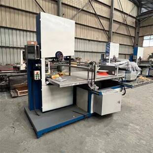 印花压花冥钱黄纸裁切机器小型台式带锯切纸机殡葬黄泡纸切块设备