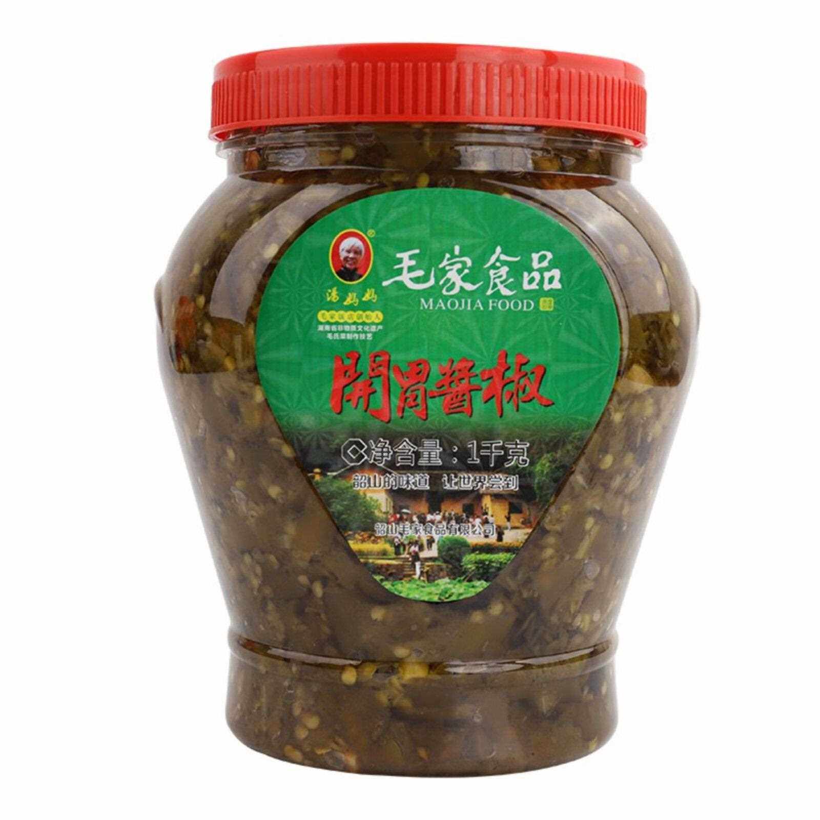 开胃酱椒1000g湖南特产农家剁辣椒酱青椒香辣中辣拌面下饭