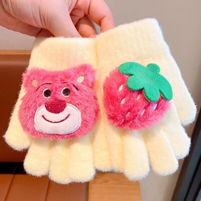 儿童五指手套2岁3小宝宝冬季女孩男孩子薄款秋冬保暖小童幼儿可爱