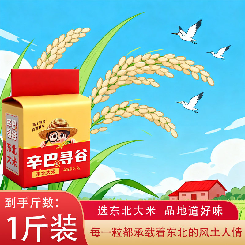 2025年新米东北大米1斤便捷装新日期小袋真空装农家自产
