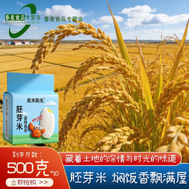 【奕米阳光】2025年新米上市胚芽米1斤装*10袋真空包装锁鲜软糯,粮油调味/速食/干货/烘焙,胚芽米,淘宝优惠券,粉丝福利购,淘宝优惠卷