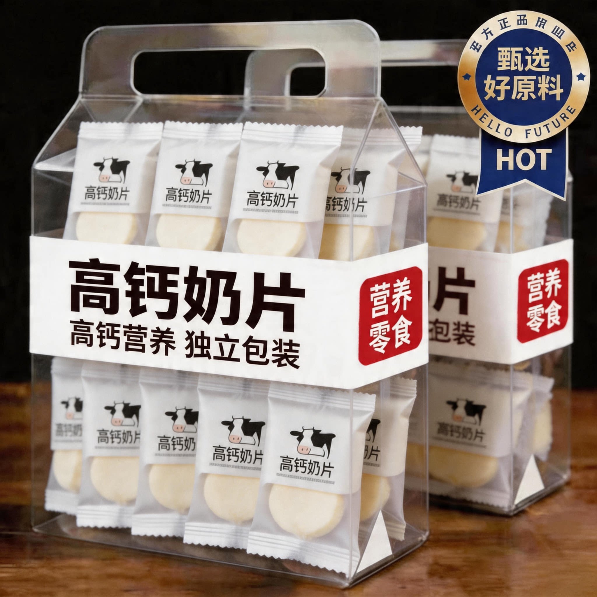 【儿童零食】高钙营养无糖牛奶片图片