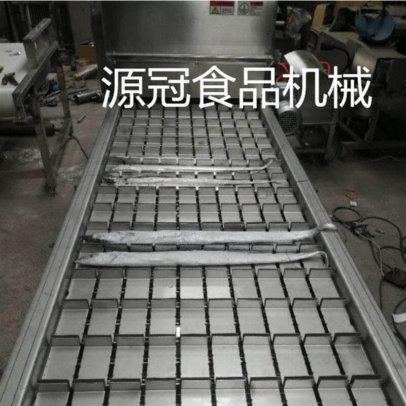 带鱼切块机不锈钢带鱼切段设备连续式刀鱼段切割机秋刀鱼切段机