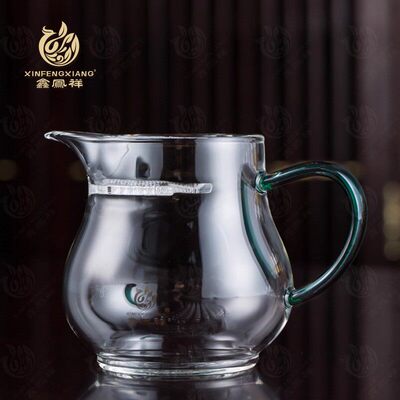 XFX玻璃月牙公道杯高档茶漏滤网一体功夫泡茶分茶器