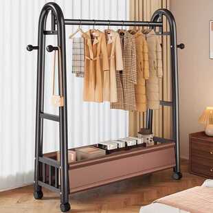 落地挂衣架25新款巨粗32管轻奢皮兜衣帽架室内家用置物多功能衣架