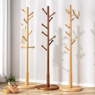 实木衣帽架立式家用衣架树杈挂衣架衣架落地立式一件