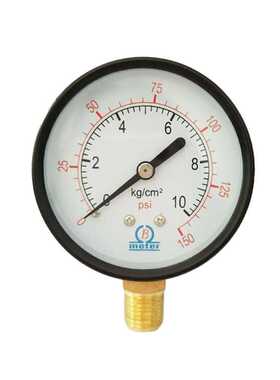 B牌压力表Y-40空压机气压表 水压表0-10KG真空表Y50/60/75/100