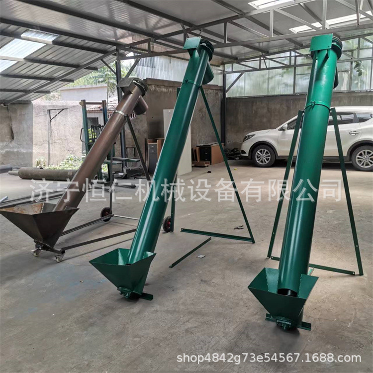 济宁源头蛟龙提升机 用于五谷杂粮圆管上料机不锈钢倾斜提升机