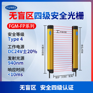 无盲区红外线安全光栅光幕对射探测传感器冲床光电保护开关感应器
