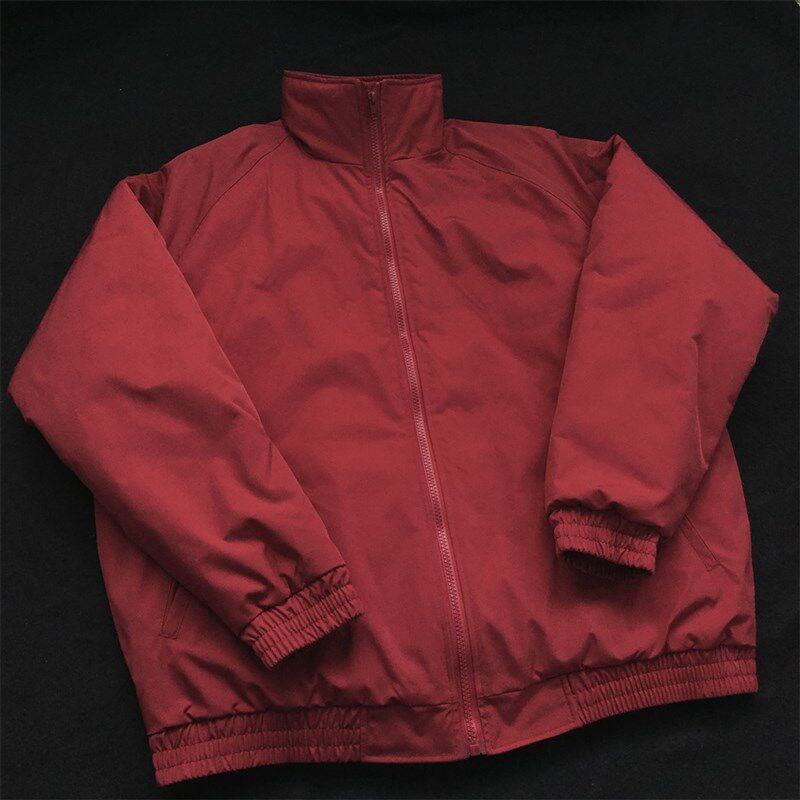 本命年红色棉衣酒红色小个子薄轻薄棉服男款春季外套男生红夹克春