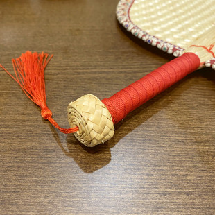 麦杆大蒲扇纯手工制作纯天然麦秆编织手摇扇手工宝宝扇子驱蚊纳凉