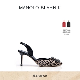 BLAHNIK玛诺洛 礼物 MANOLO HANGISI钻扣高跟凉鞋 MB女鞋