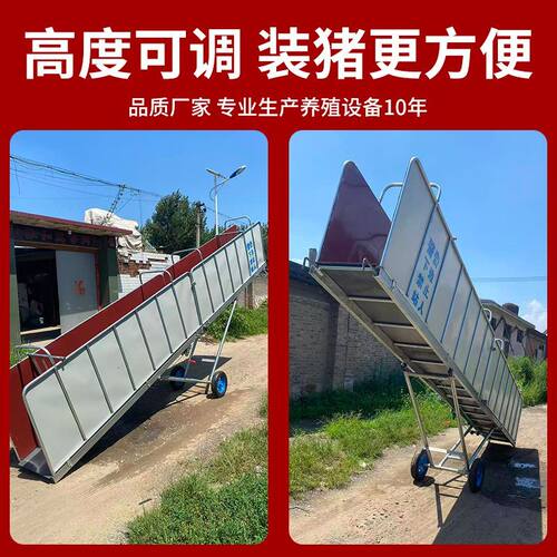 装猪跑道移动育肥上猪台
