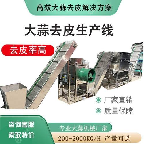 厂家供应全自动大蒜脱皮生产线设备蒜米色选去皮机无损蒜米供应商