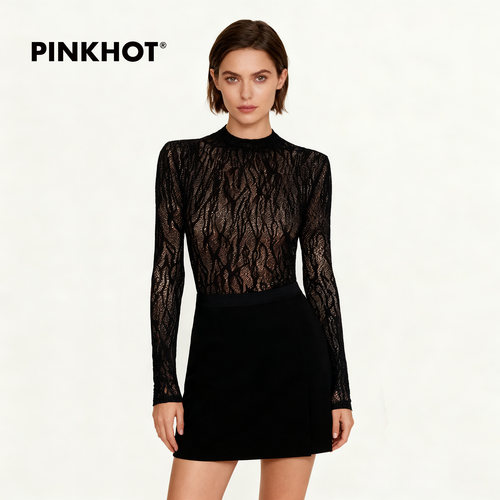PINKHOT蟒蛇纹性感镂空连体衣