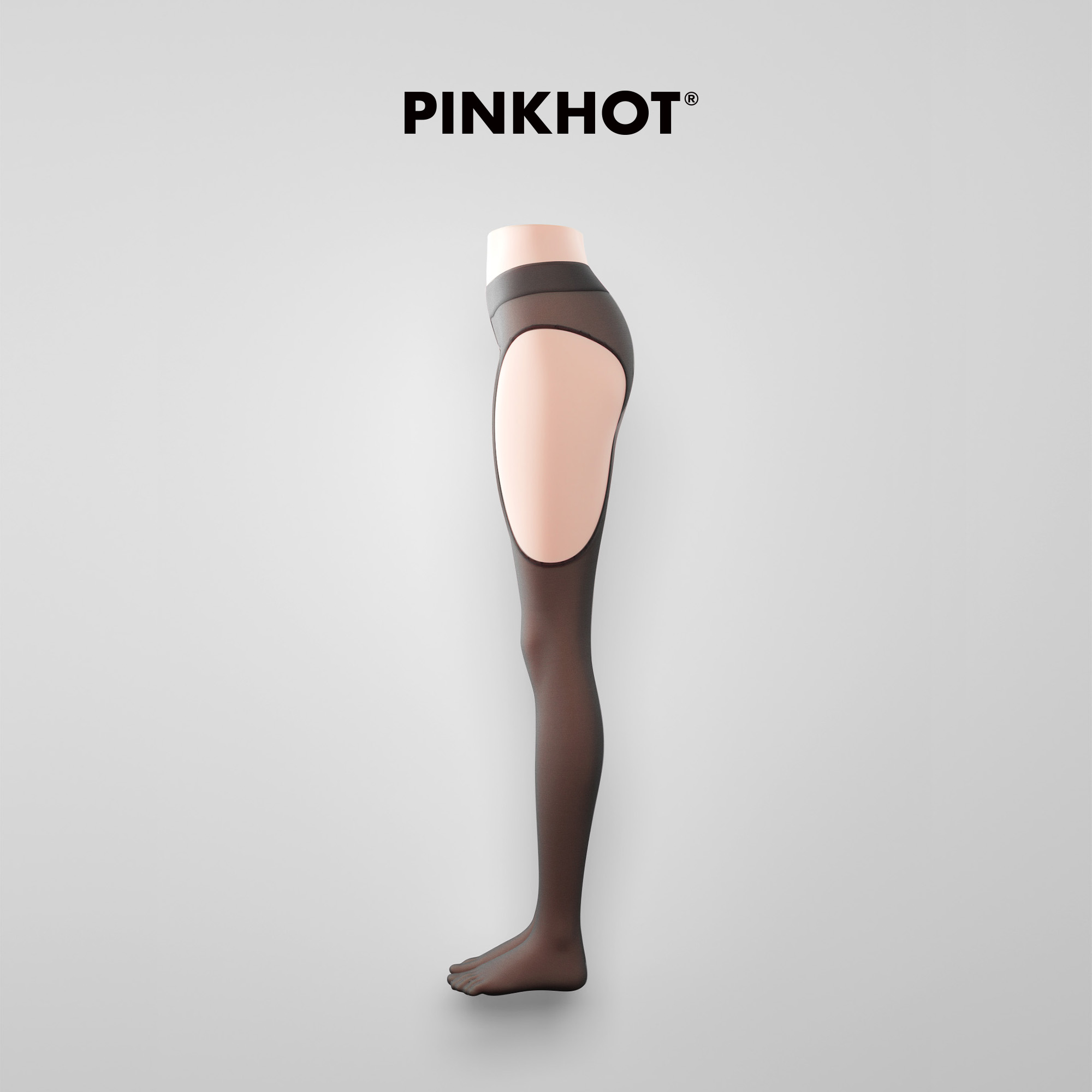 PINKHOT四面镂空连腰一体丝袜