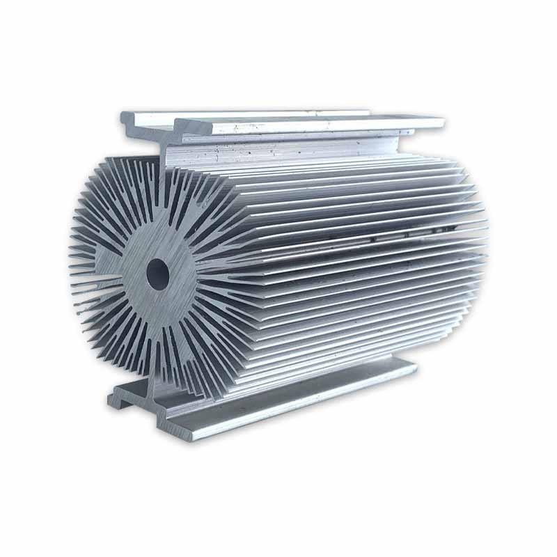 大功率led灯散热器表面氧化处理cnc加工铝合金太阳花散热器型材