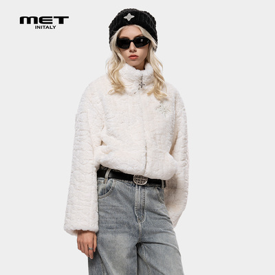 MET initaly麦特美式复古休闲短外套女秋季新款休闲百搭上衣