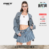 牛仔外套男早春新款 复古风短款 设计感百搭夹克女 initaly美式 MET