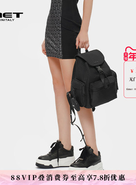 MET initaly麦特夏季新款个性黑色厚底休闲女鞋透气百搭板鞋