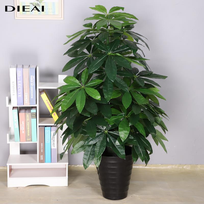 仿真绿植发财树客厅大型落地花盆栽景塑料装饰植物室内假花树摆件
