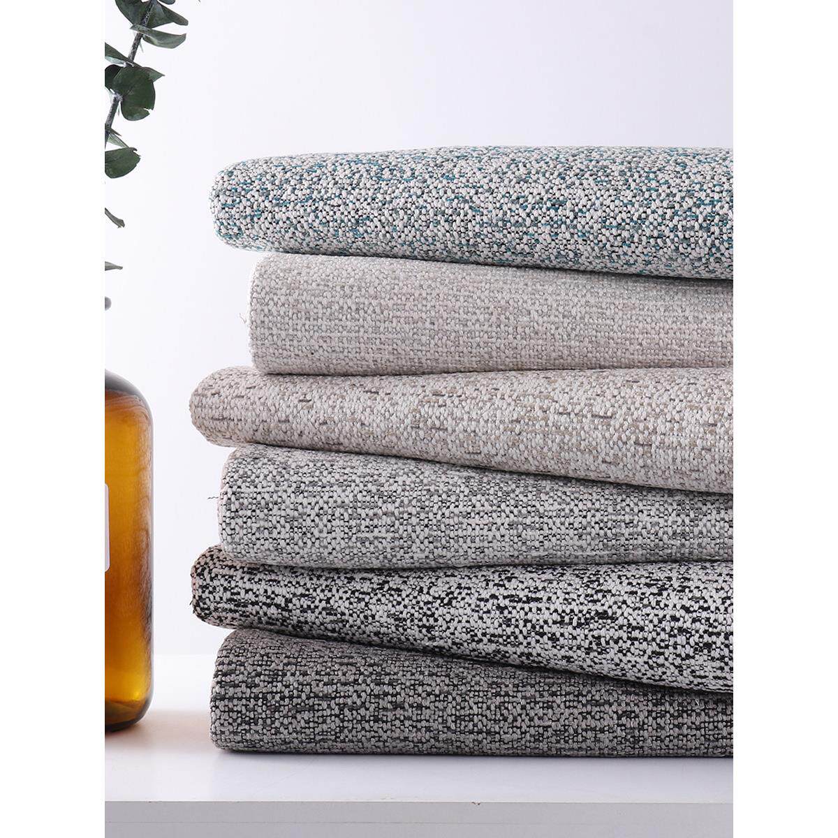 26高档加厚双色棉麻面料定制粗麻布沙发靠垫套拉炼四季全包定制