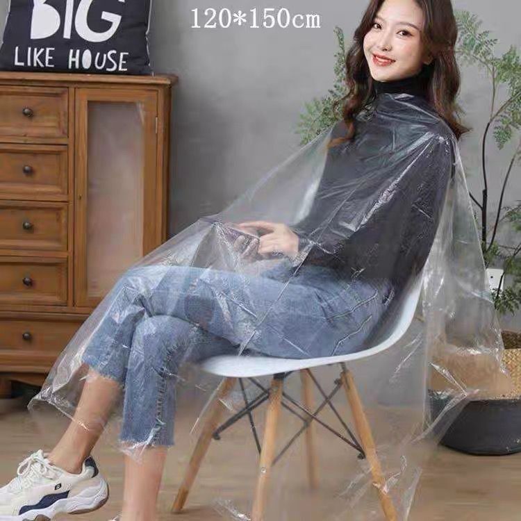 200只一次性披肩烫染发焗油美发专用防水塑料围脖免洗理发店围布