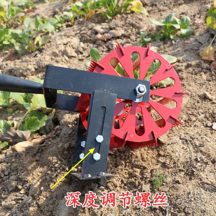 锄草神器新款轮式农用手推除草机松土器除雪神器割草器加厚锯齿轮