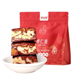 新疆好物大促泽拉木夏枣仁派红枣夹核桃仁250克独立小包装