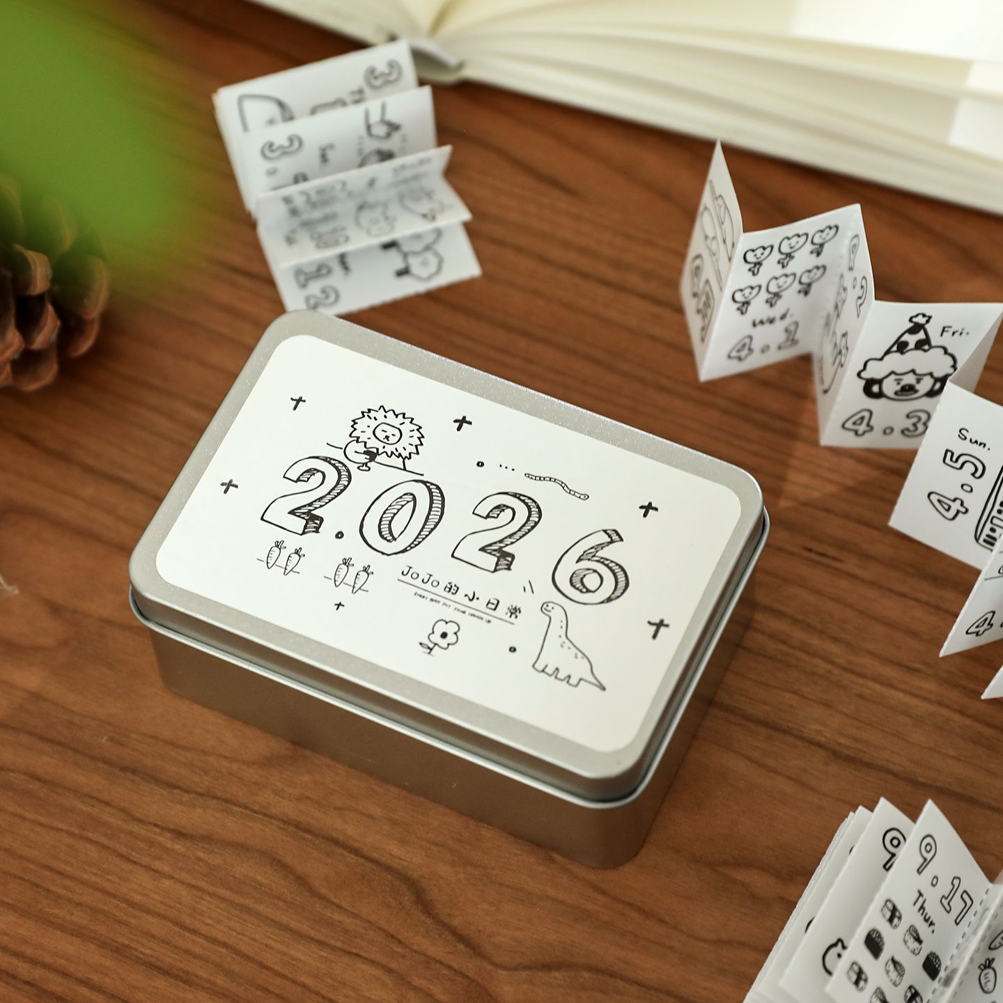 小日子不翻篇365天2026年手撕日历ins手绘风文字2025手帐日付素材