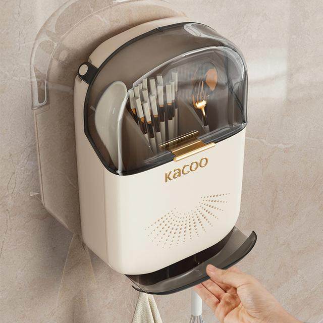 筷子收纳盒壁挂式家用筷子筒厨房沥水置物架筷子篓筷笼勺子桶