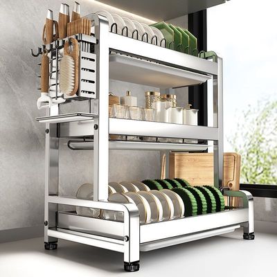 厨房碗碟置物架碗盘沥水架多功能放碗架碗筷收纳盒碗柜沥碗架家用