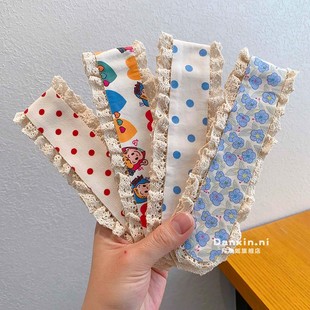 儿童碎花蕾丝花边魔术贴发箍发带女童宝宝碎发整理神器发卡发饰