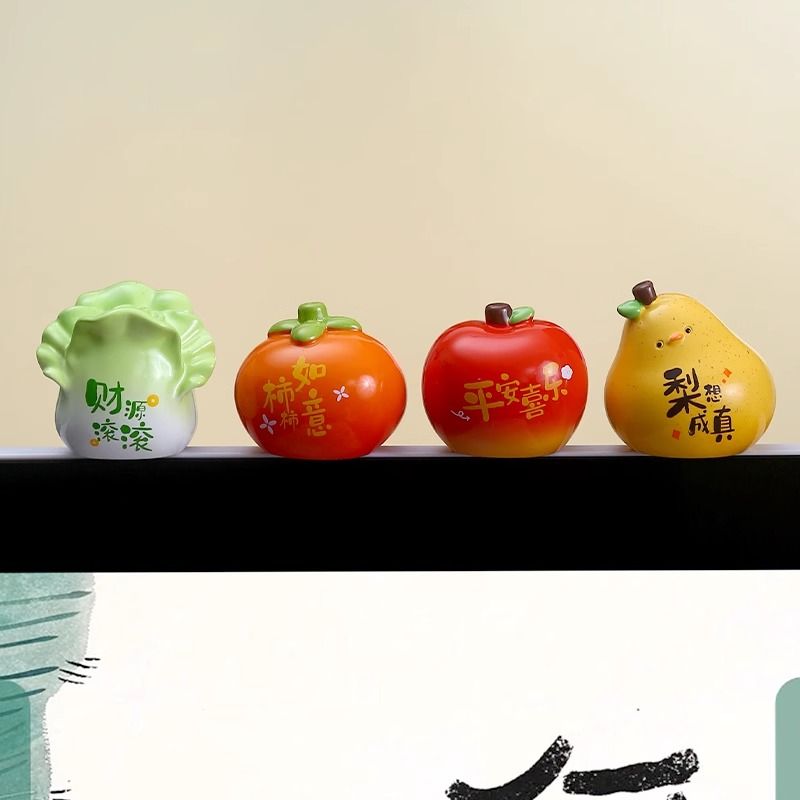 电视机边装饰电视机上的电脑小摆件屏幕装饰办公桌面治愈系情绪工