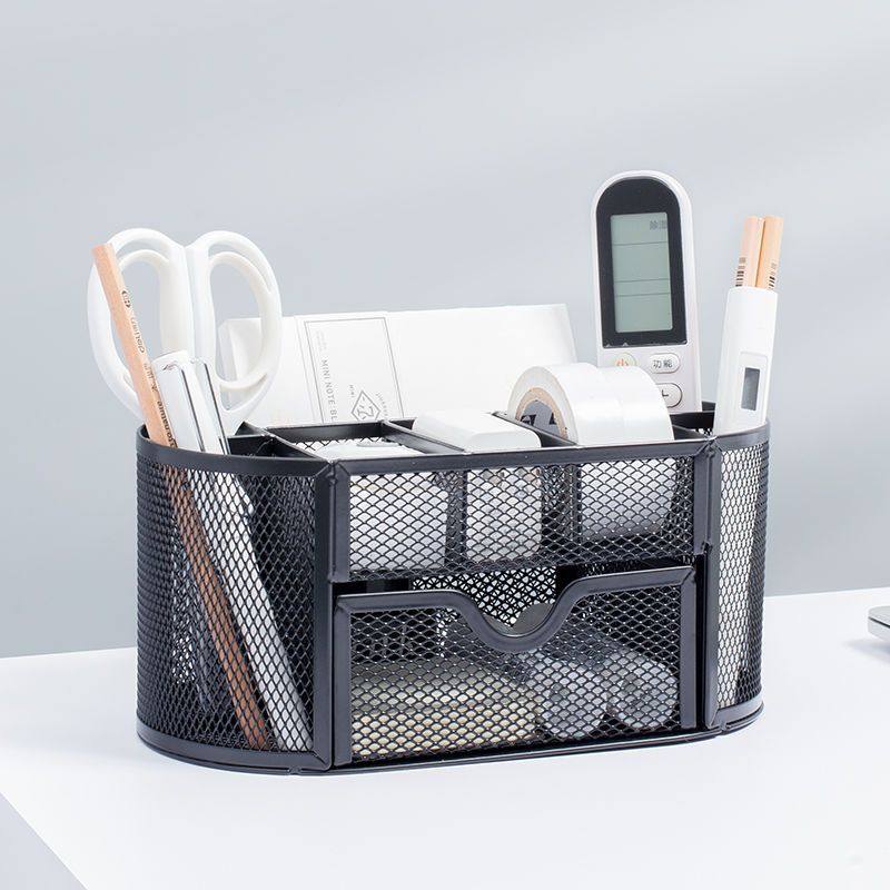 桌面计算器收纳盒多功能物品置物架笔座办公笔筒2025新款简约商务,收纳整理,笔筒,淘宝优惠券,粉丝福利购,淘宝优惠卷