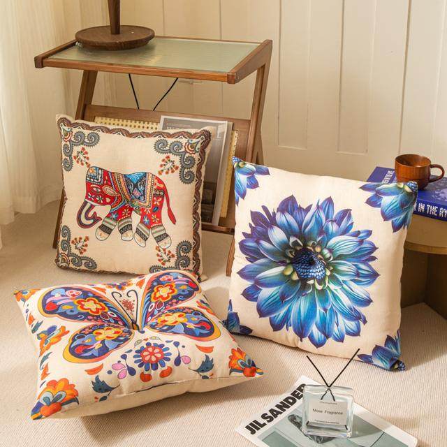 方形棉麻圆形坐垫轻奢餐桌茶几防滑方形垫子复古家用创意抱枕靠垫,居家布艺,椅垫,淘宝优惠券,粉丝福利购,淘宝优惠卷