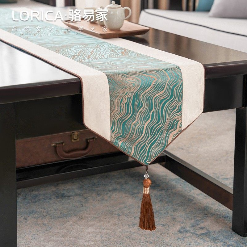 骆易家轻奢桌旗茶桌布垫布高档大气【流光溢彩】茶几餐桌新中式茶,居家布艺,桌布,淘宝优惠券,粉丝福利购,淘宝优惠卷