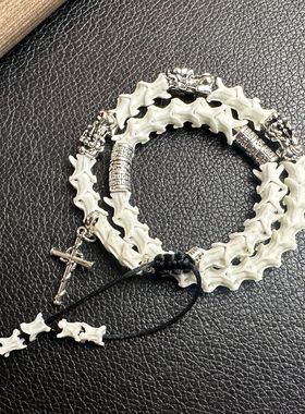 蟒骨手串蛇骨天然冷门小众文玩简约手链纯天然蛇骨链饰品定制