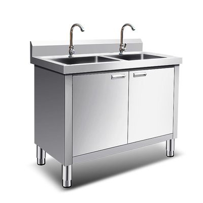 不锈钢水池柜双池三池不锈钢水槽平台洗莱盆洗碗池厨房水池一体柜