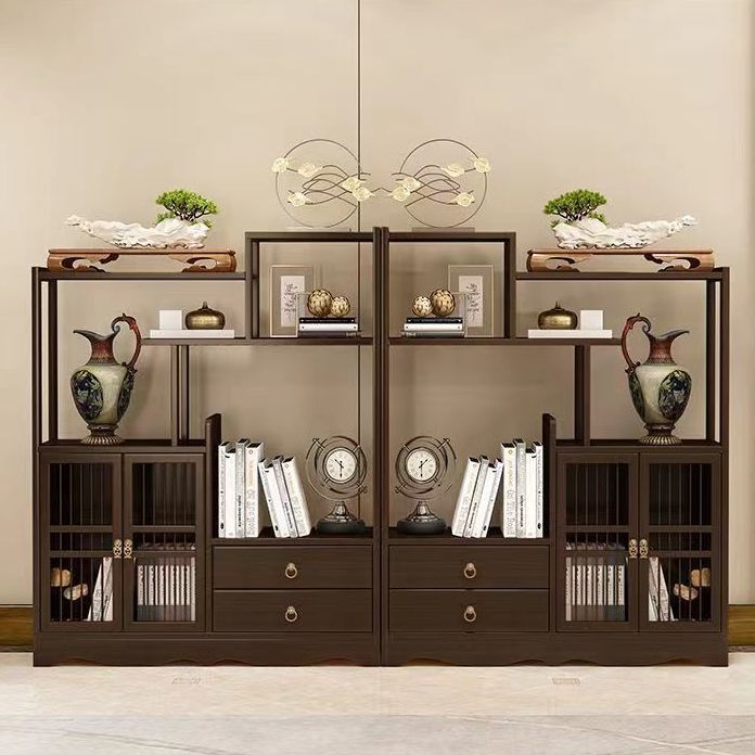 新中式博古架落地客厅置物架隔断多层简约现代书房古风书架中国风