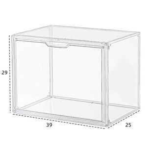 窄长深型盒子高透磁吸收纳盒专辑收纳书箱手办展示包包收纳盒高级