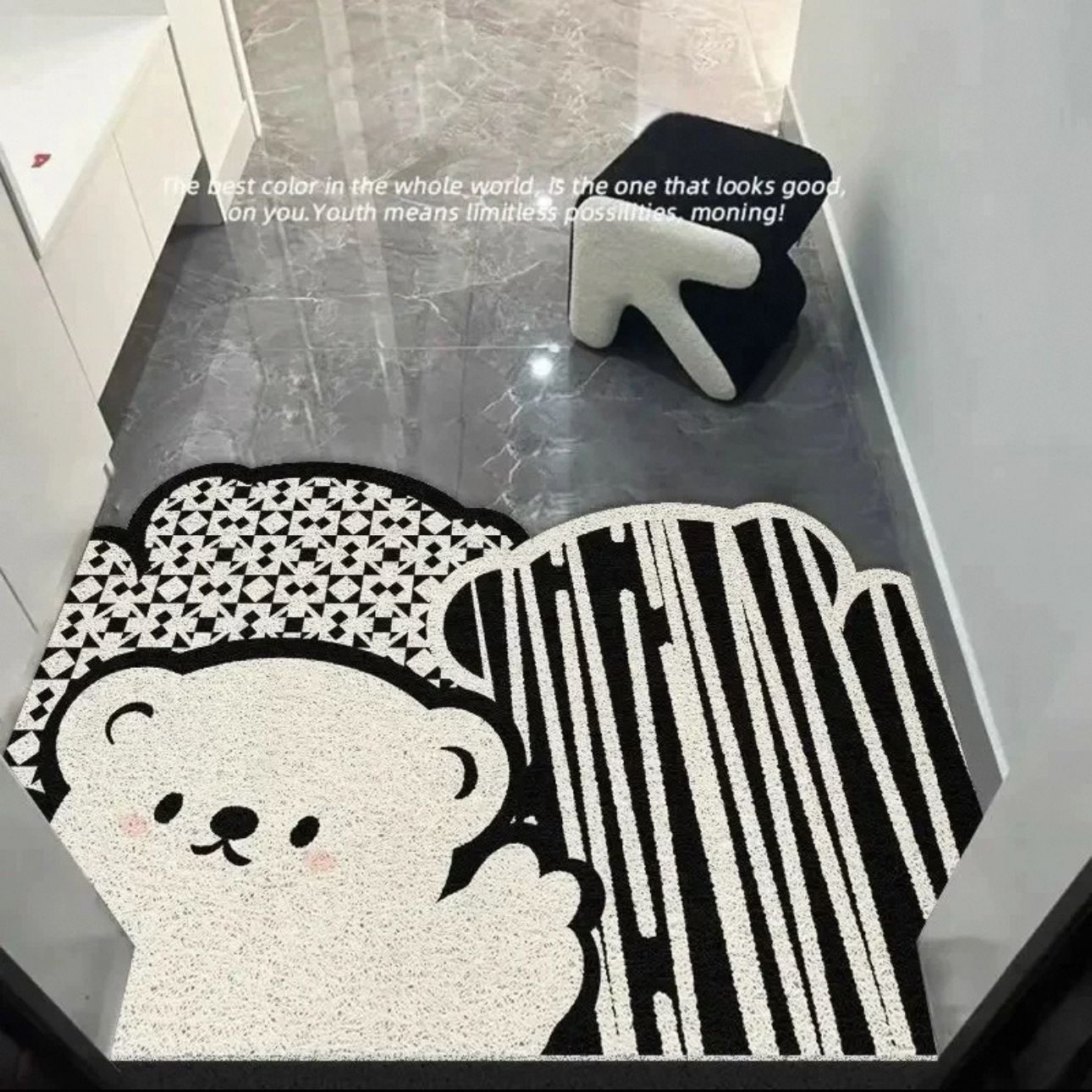 卡通丝圈入户门地垫家用地毯大门口防滑垫子玄关门前垫耐脏脚垫