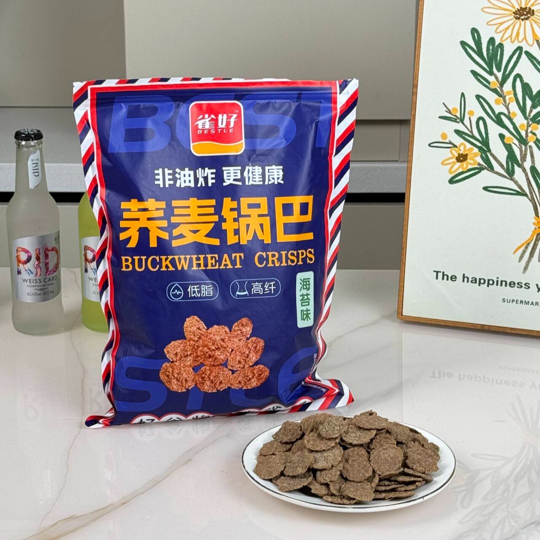 雀好 雀好荞麦锅巴低脂非油炸高纤追剧解馋粗粮休闲即食零食500克