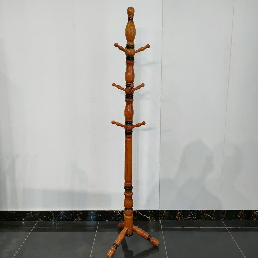 白蜡木立式挂衣架创意简约家用衣帽架  XT900