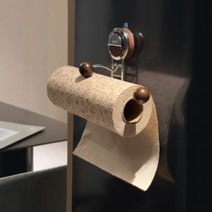 厨房用纸支架新家厨房纸架倒挂盒抹布架纸巾架浴室家用墙上免打孔
