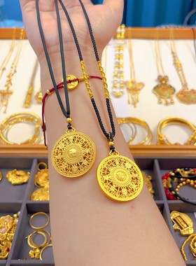 铜合金吊坠 【精工版】万福八宝罗盘项链女古法传承吊坠福牌毛衣